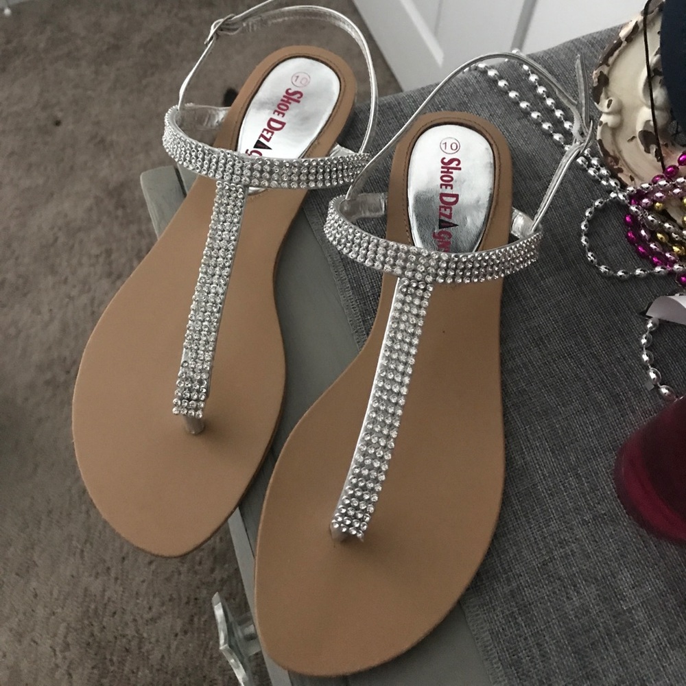 Silver sandals